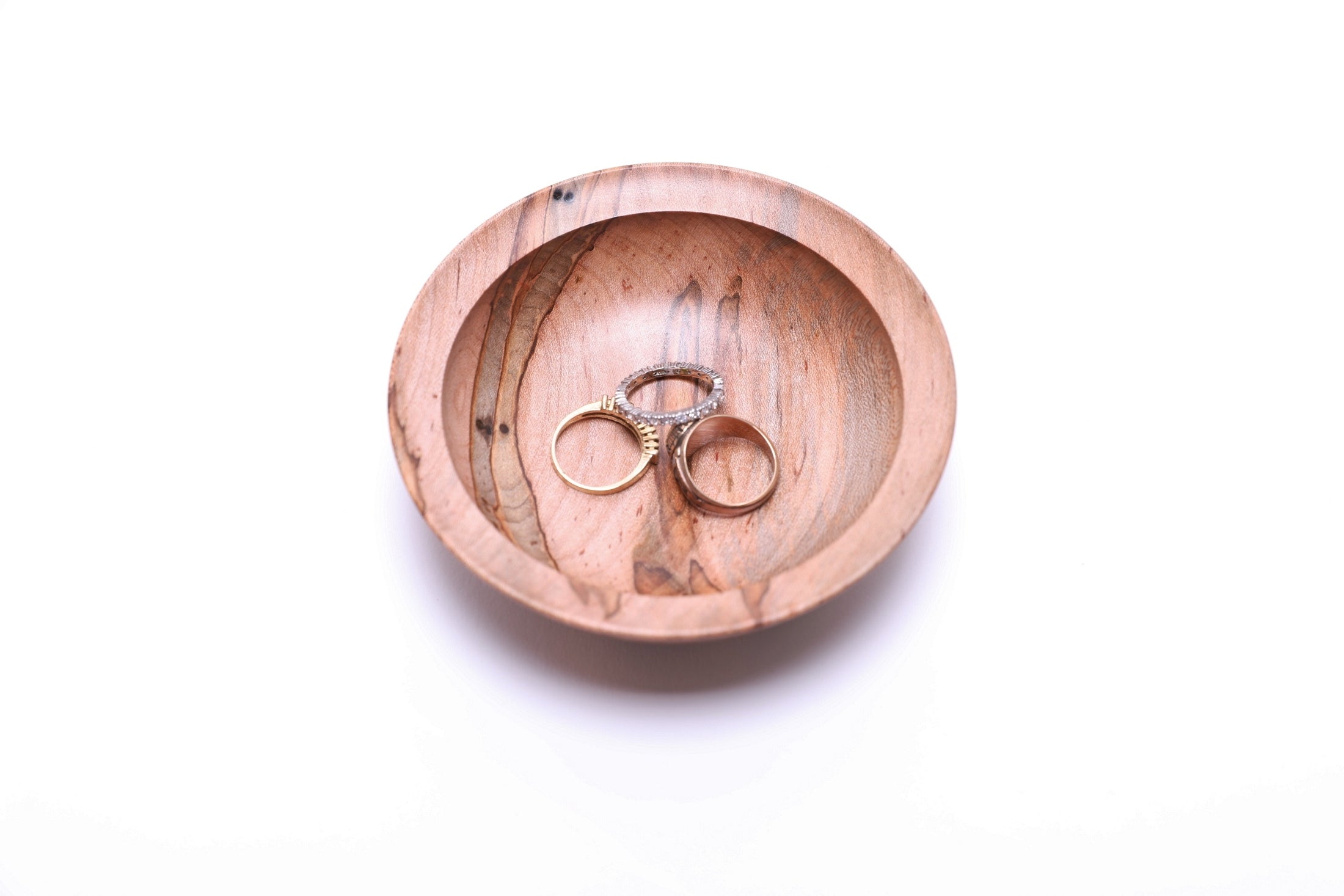 #2659 Small Ambrosia Maple Wooden Bowl  (4 3/8" x 1 3/8")