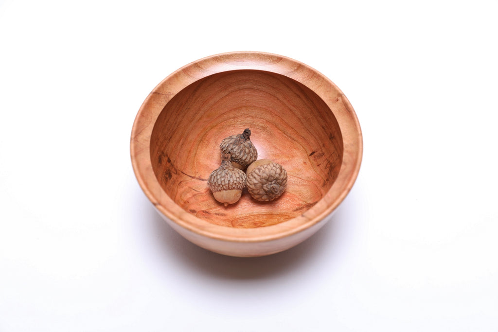 #2661 Small Wild Black Cherry Burl Wooden Bowl (4 3/4" x 2 3/8")