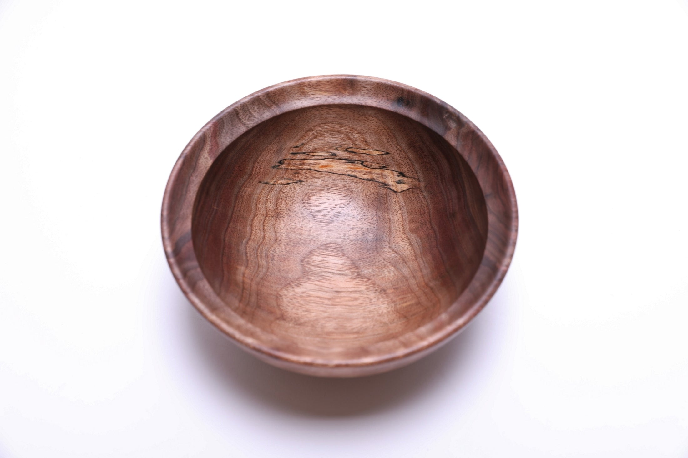 #2668 Spalted Wild Black Walnut Wooden Bowl  (6 5/8" x 2 3/4")