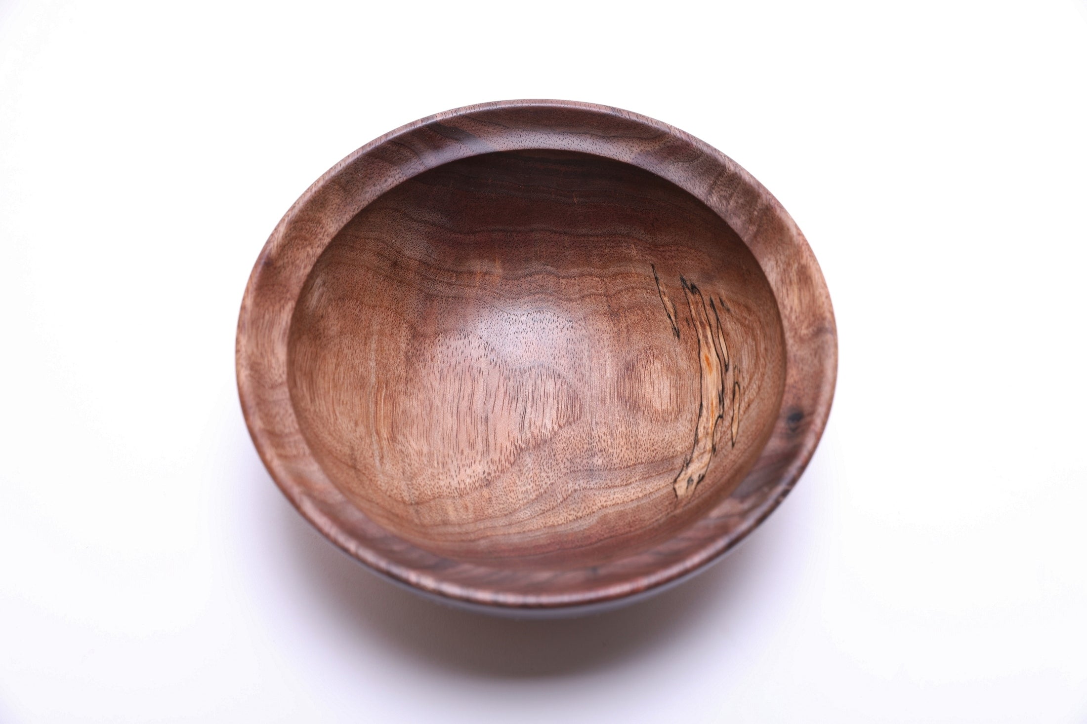 #2668 Spalted Wild Black Walnut Wooden Bowl  (6 5/8" x 2 3/4")