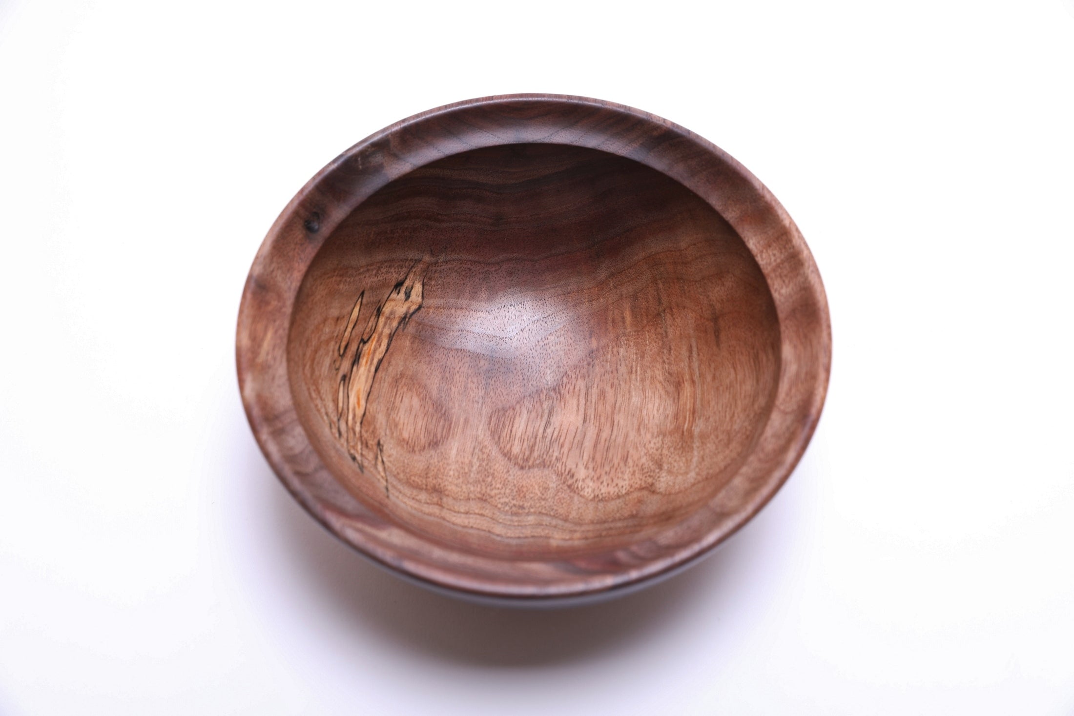 #2668 Spalted Wild Black Walnut Wooden Bowl  (6 5/8" x 2 3/4")