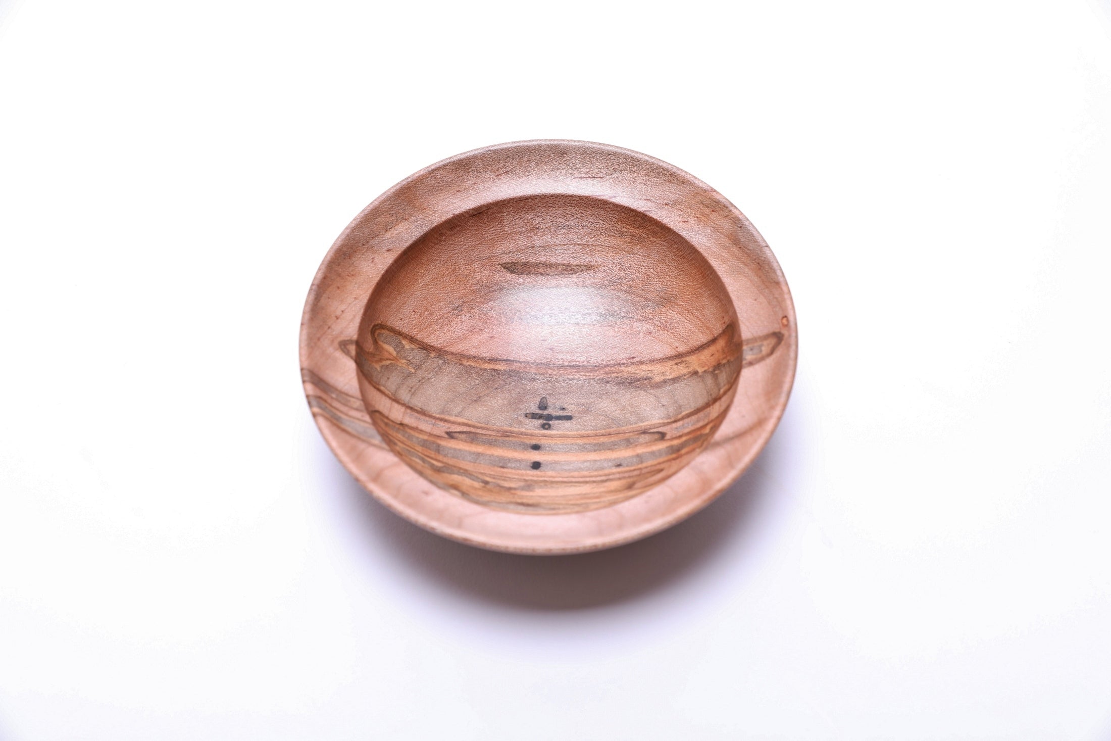 #2667 Small Ambrosia Maple Wooden Ring Dish  (4 3/8" x 1 3/8")