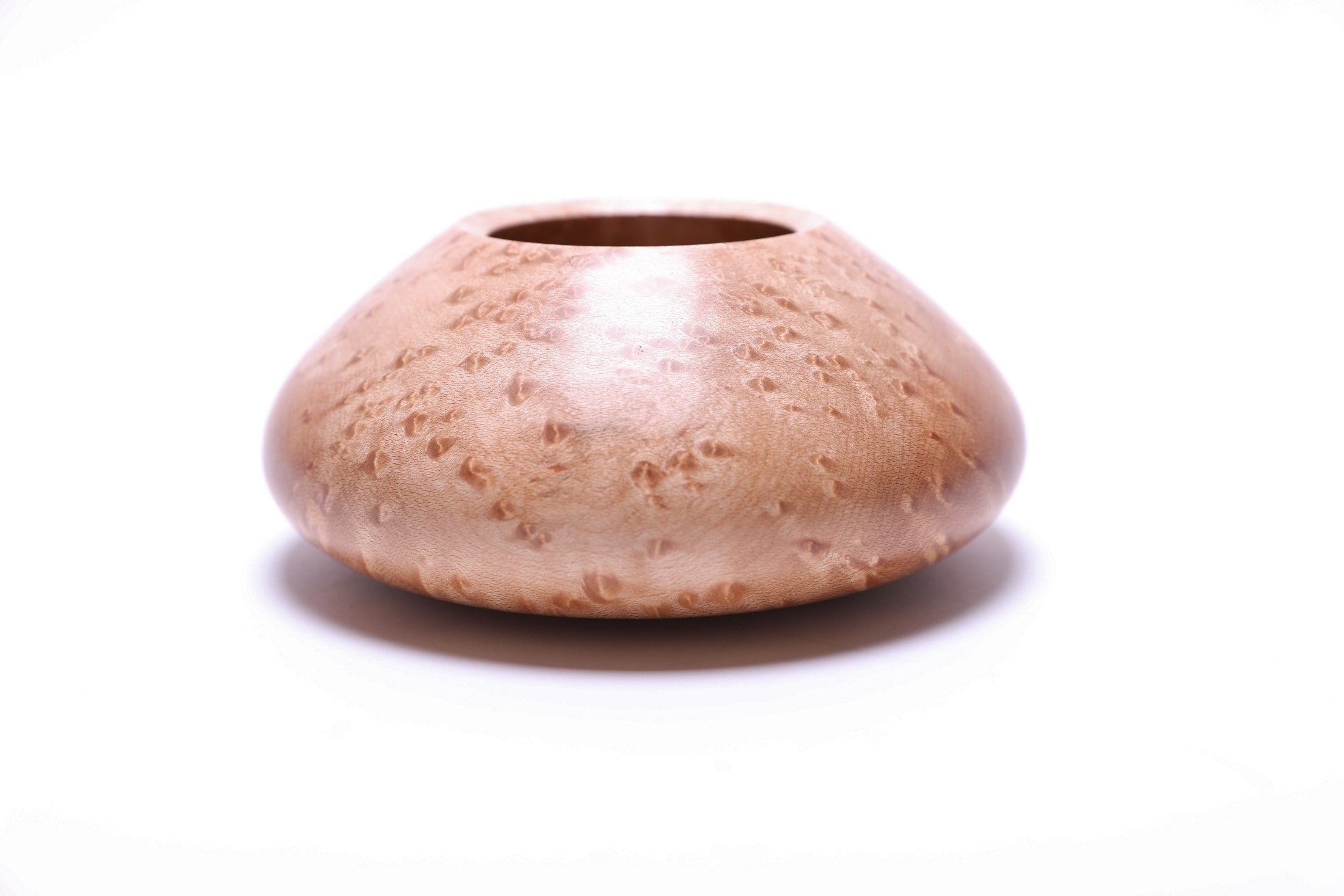 #2674 Birdseye Maple Wooden Hollow Form  (5 1/2" x 2 3/8")