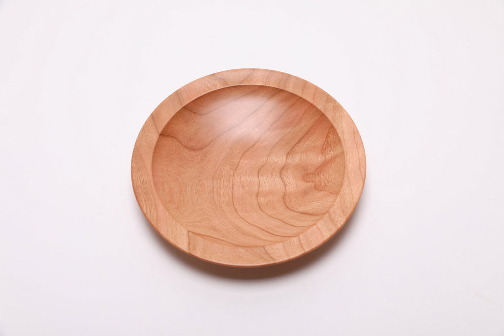 #2678 Curly Black Cherry Wooden Ring Dish  (6" x 1")