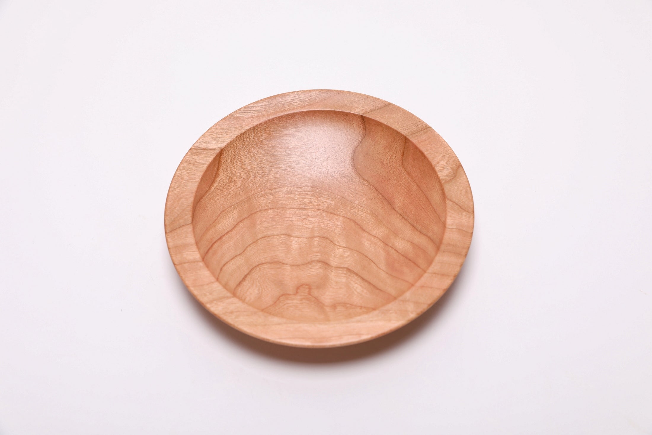 #2678 Curly Black Cherry Wooden Ring Dish  (6" x 1")