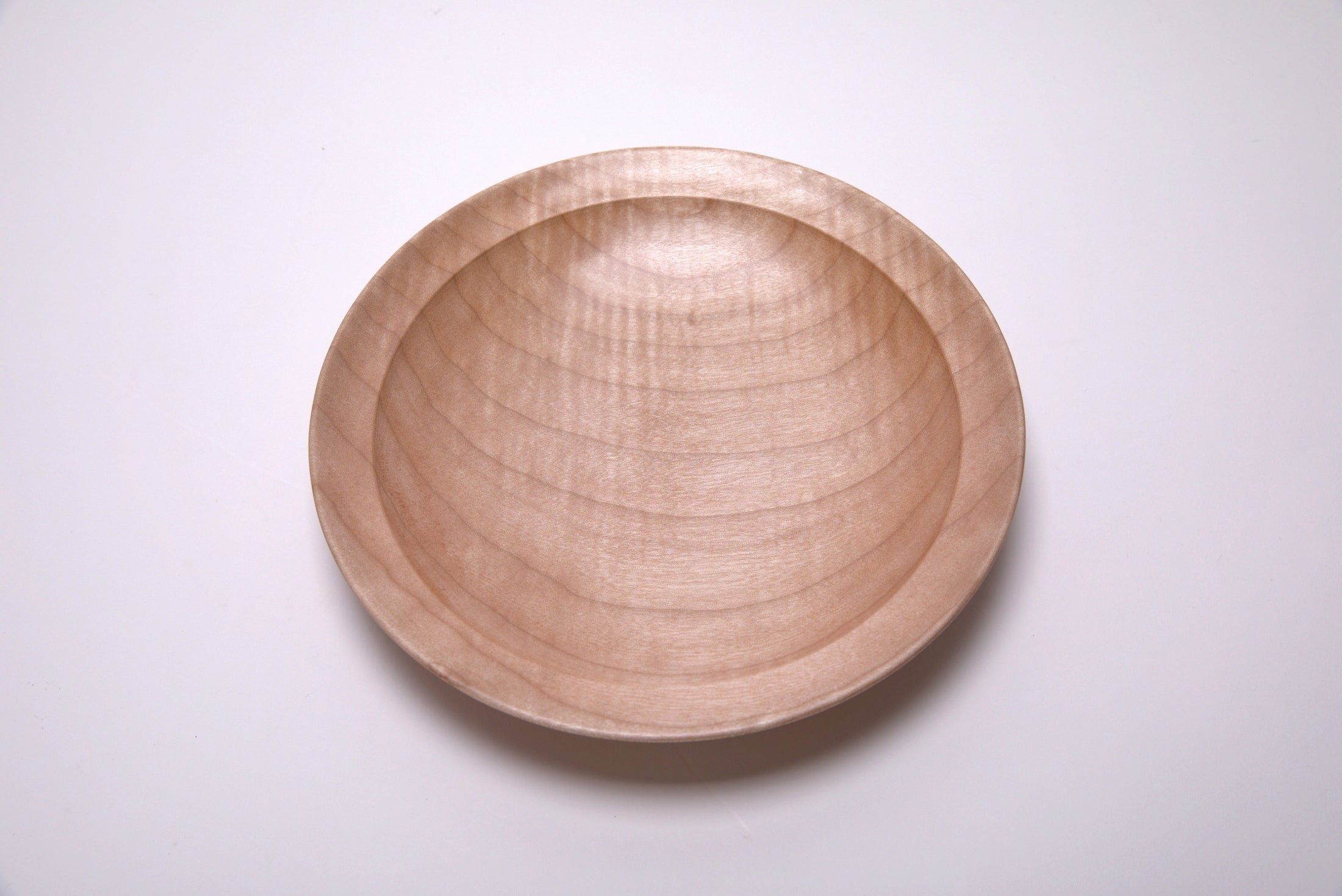 #2683 Tiger Big Leaf Maple Wooden Bowl  (9 3/8" x 1 1/2")