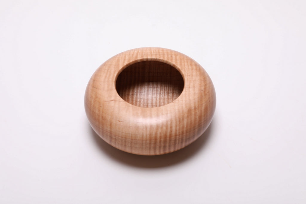 #2685 Tiger Maple Wooden Hollow Form  (6 1/4" x 2 5/8")