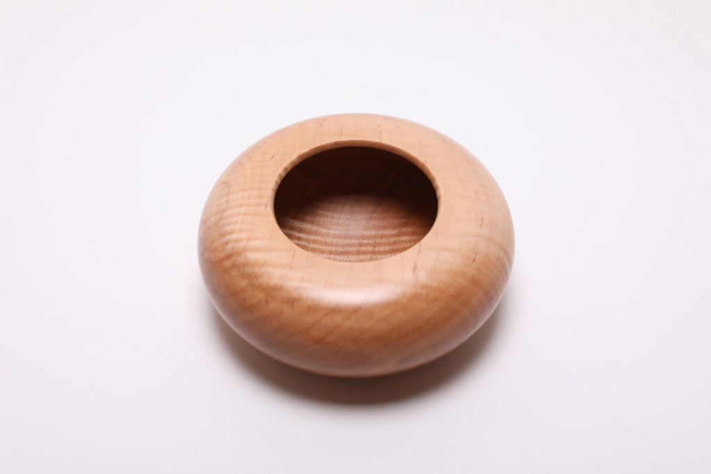 #2685 Tiger Maple Wooden Hollow Form  (6 1/4" x 2 5/8")