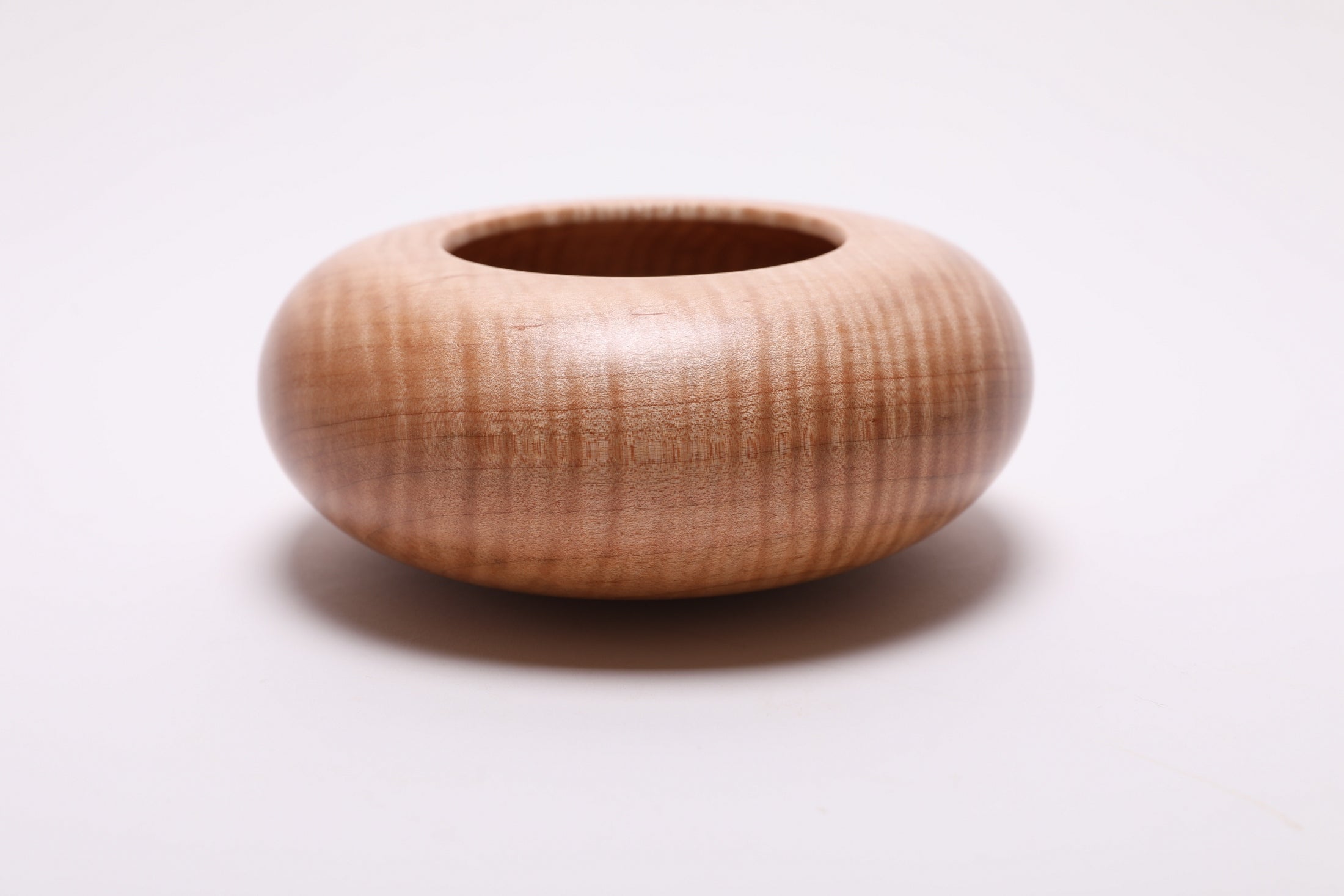 #2685 Tiger Maple Wooden Hollow Form  (6 1/4" x 2 5/8")