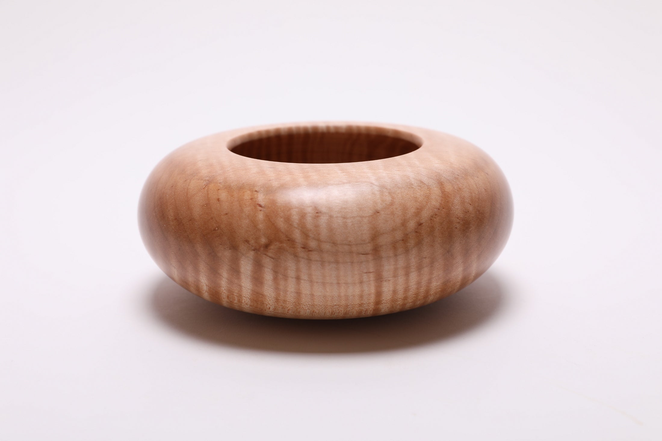 #2685 Tiger Maple Wooden Hollow Form  (6 1/4" x 2 5/8")