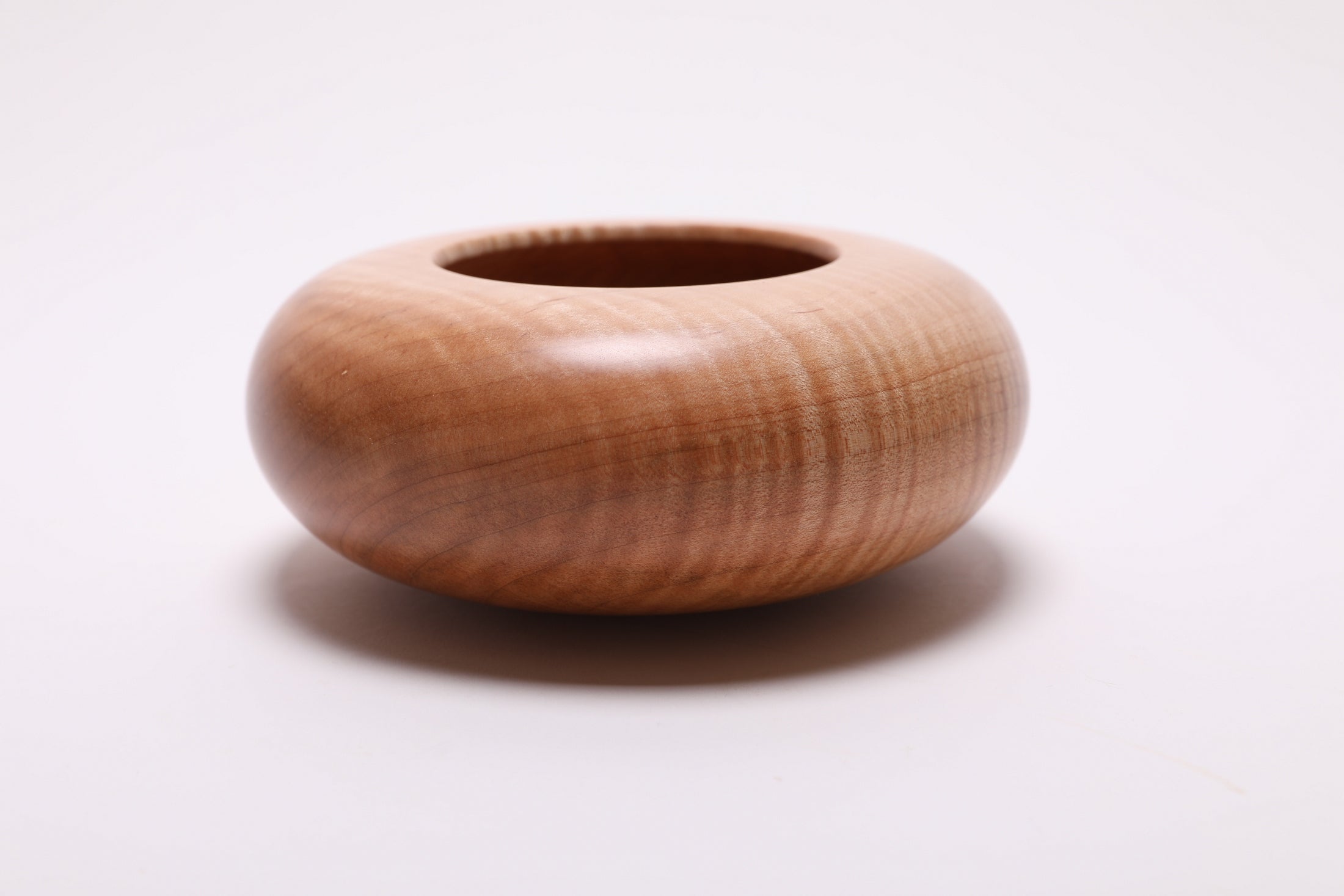 #2685 Tiger Maple Wooden Hollow Form  (6 1/4" x 2 5/8")