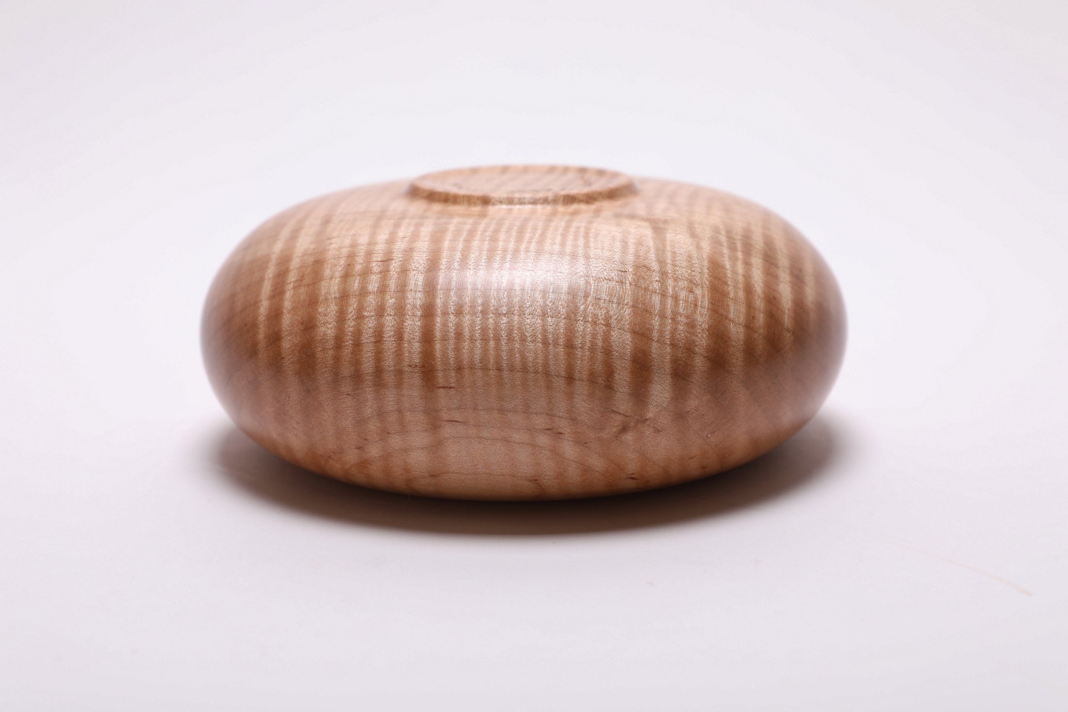 #2685 Tiger Maple Wooden Hollow Form  (6 1/4" x 2 5/8")