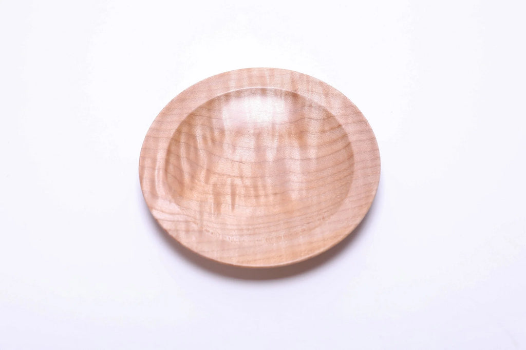 #2696 Quilted Big Leaf Maple Wooden Ring Dish  (5 1/2" x 3/4")