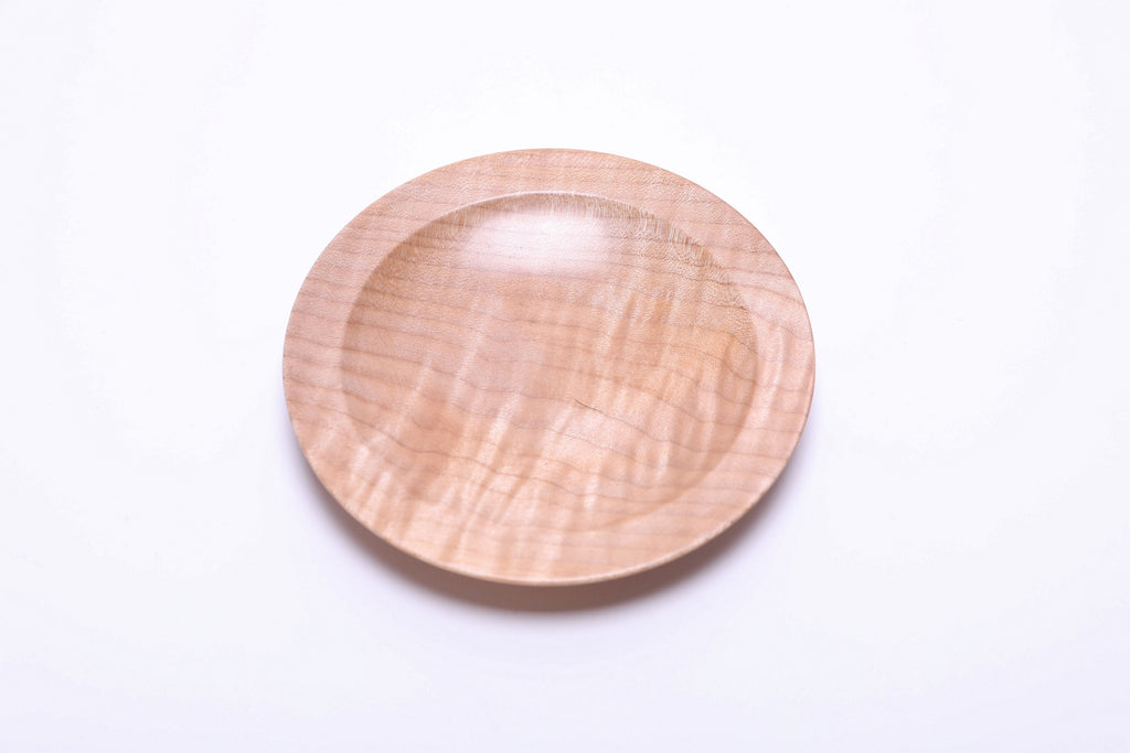 #2696 Quilted Big Leaf Maple Wooden Ring Dish  (5 1/2" x 3/4")