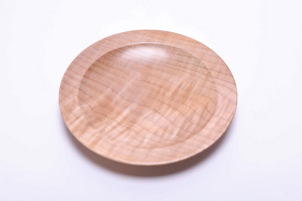 #2696 Quilted Big Leaf Maple Wooden Ring Dish  (5 1/2" x 3/4")