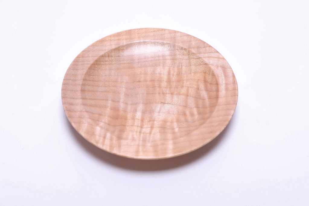 #2696 Quilted Big Leaf Maple Wooden Ring Dish  (5 1/2" x 3/4")