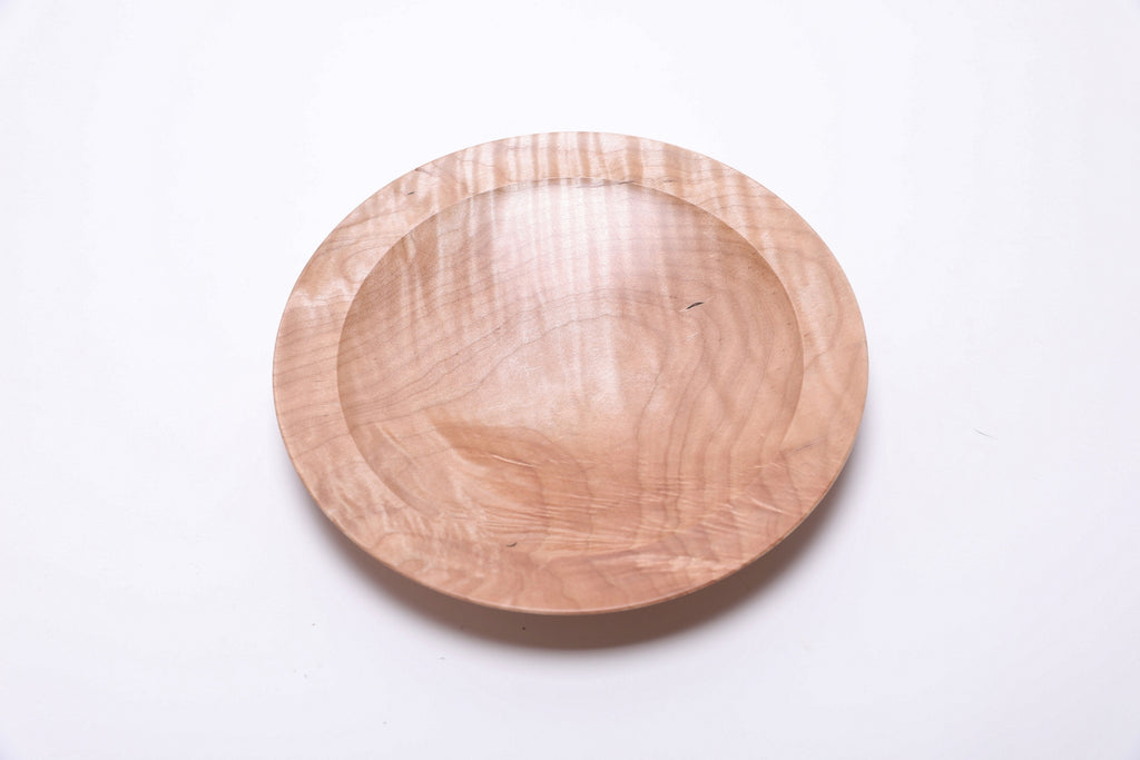 #2698 Tiger Maple Shallow Wooden Bowl  (9 1/8" x 1 1/4")