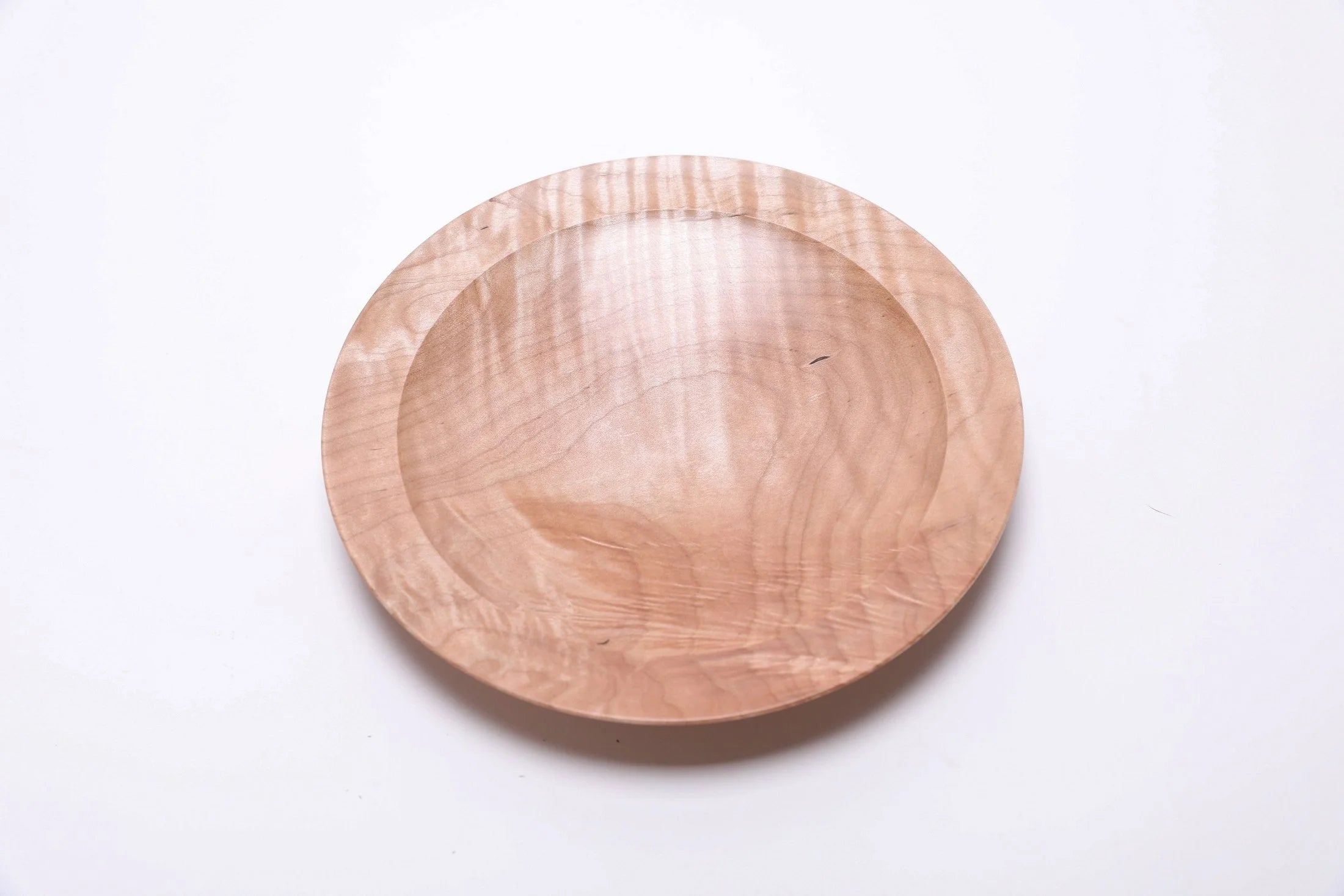 #2698 Tiger Maple Shallow Wooden Bowl  (9 1/8" x 1 1/4")