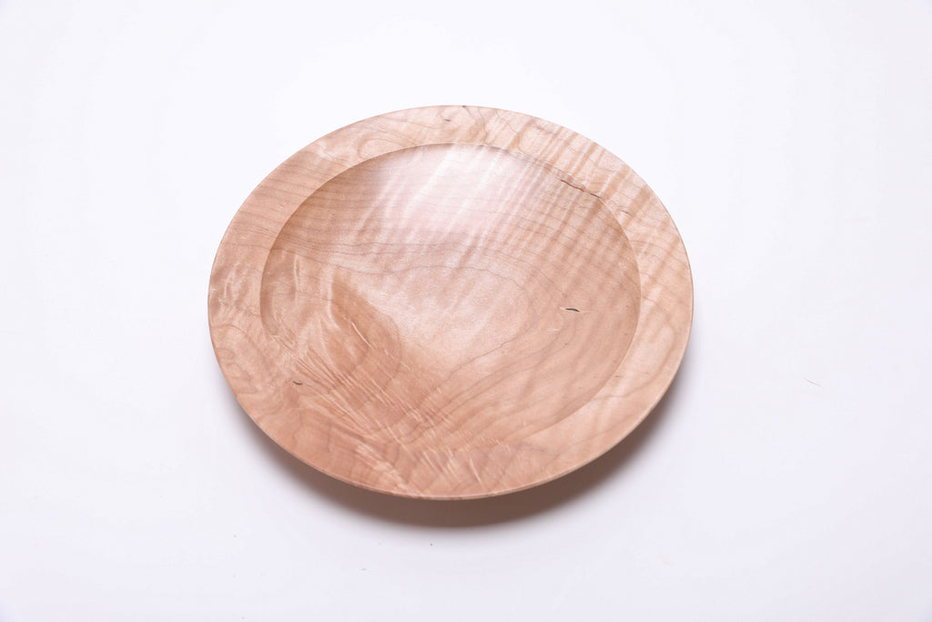 #2698 Tiger Maple Shallow Wooden Bowl  (9 1/8" x 1 1/4")