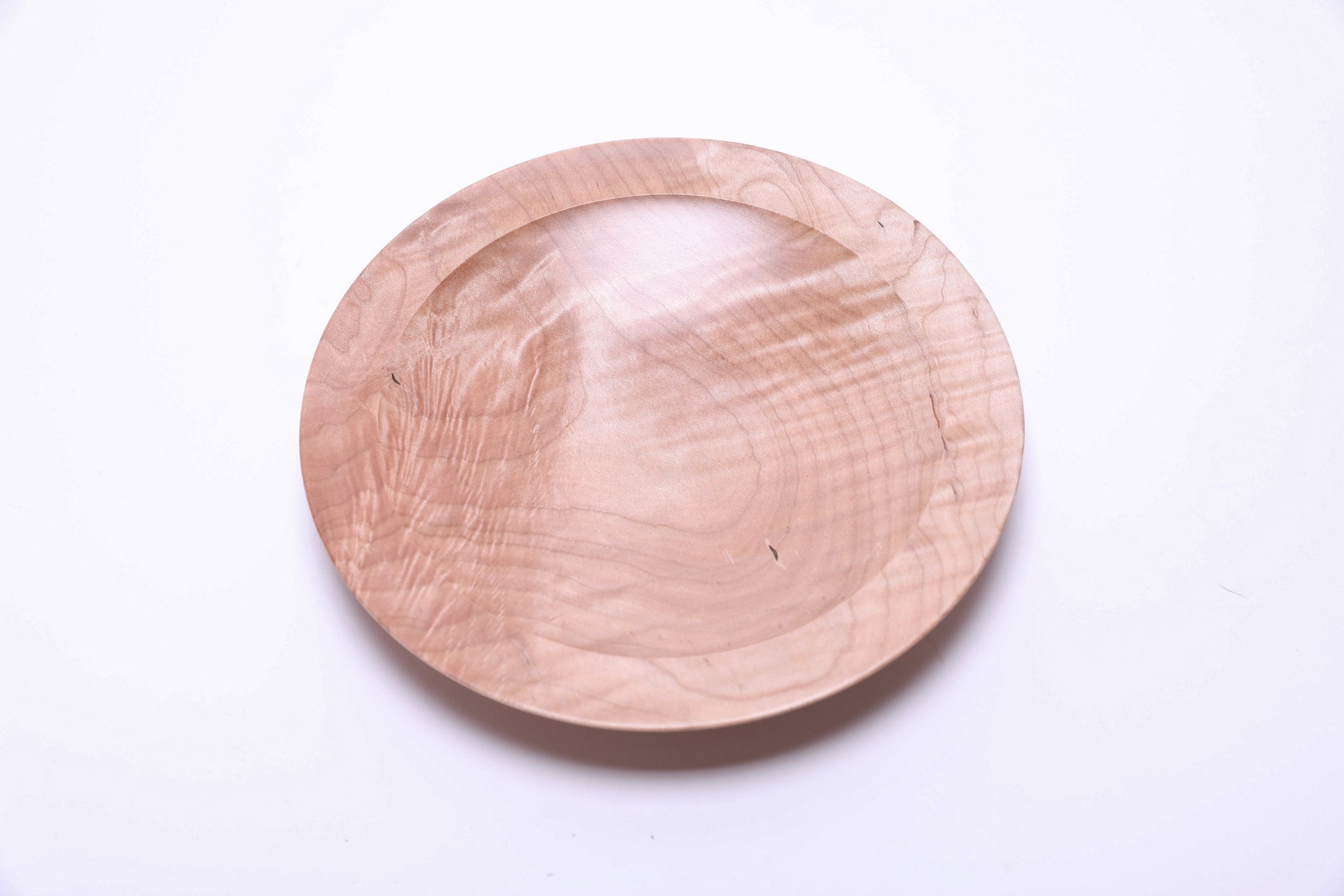 #2698 Tiger Maple Shallow Wooden Bowl  (9 1/8" x 1 1/4")