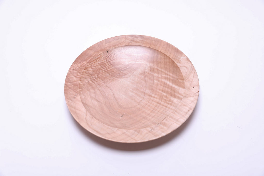 #2698 Tiger Maple Shallow Wooden Bowl  (9 1/8" x 1 1/4")