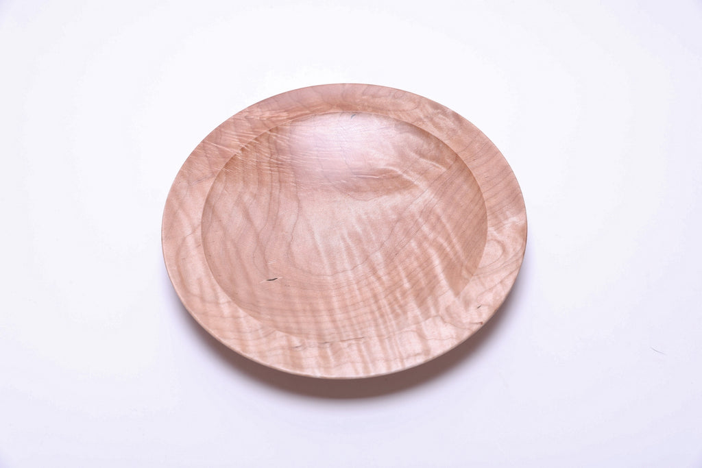 #2698 Tiger Maple Shallow Wooden Bowl  (9 1/8" x 1 1/4")