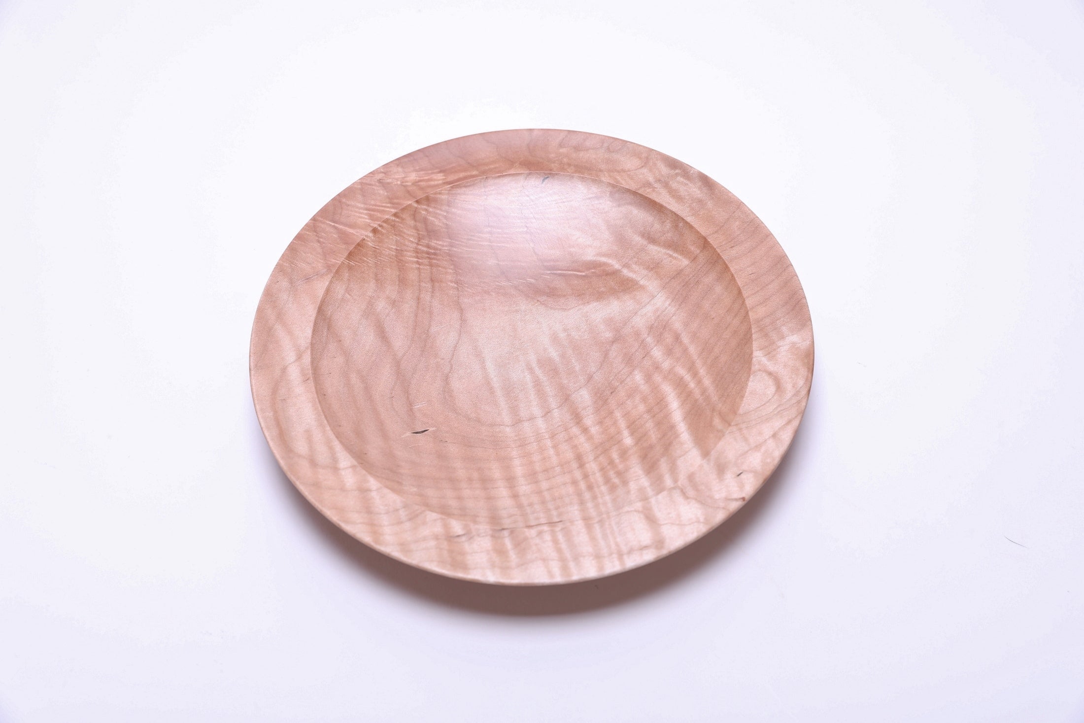#2698 Tiger Maple Shallow Wooden Bowl  (9 1/8" x 1 1/4")