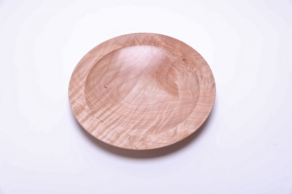 #2698 Tiger Maple Shallow Wooden Bowl  (9 1/8" x 1 1/4")