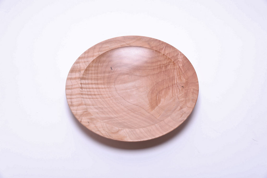 #2698 Tiger Maple Shallow Wooden Bowl  (9 1/8" x 1 1/4")