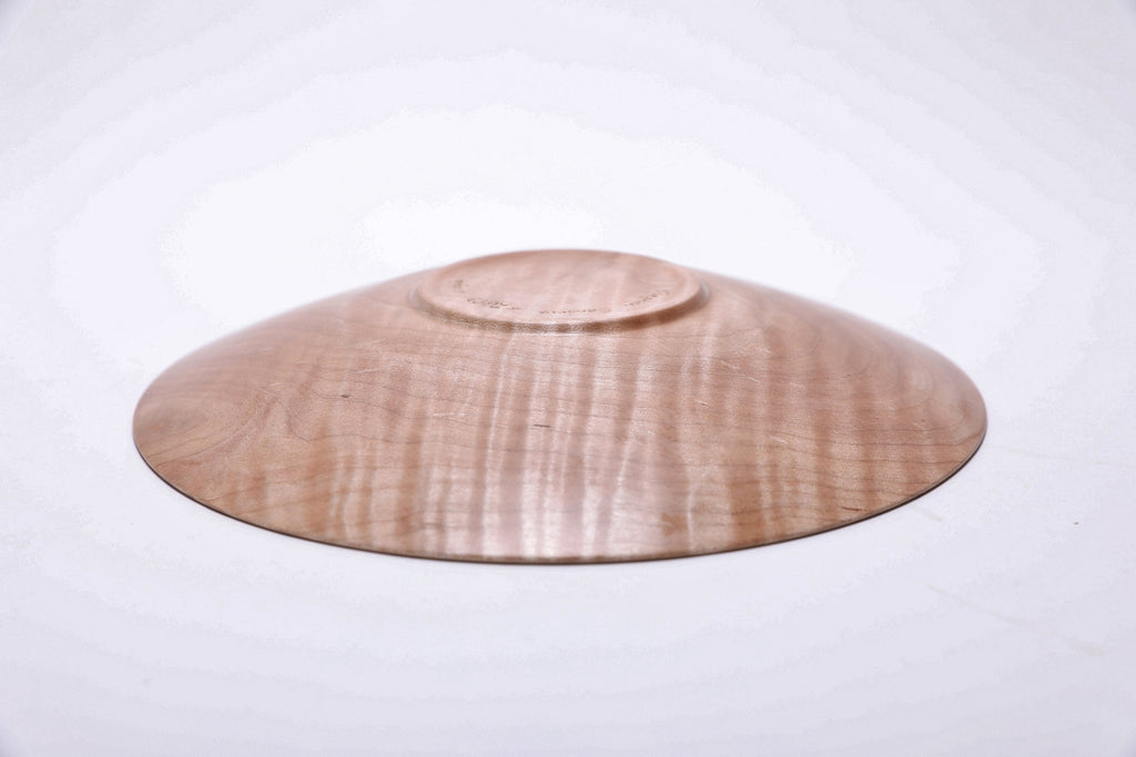 #2698 Tiger Maple Shallow Wooden Bowl  (9 1/8" x 1 1/4")