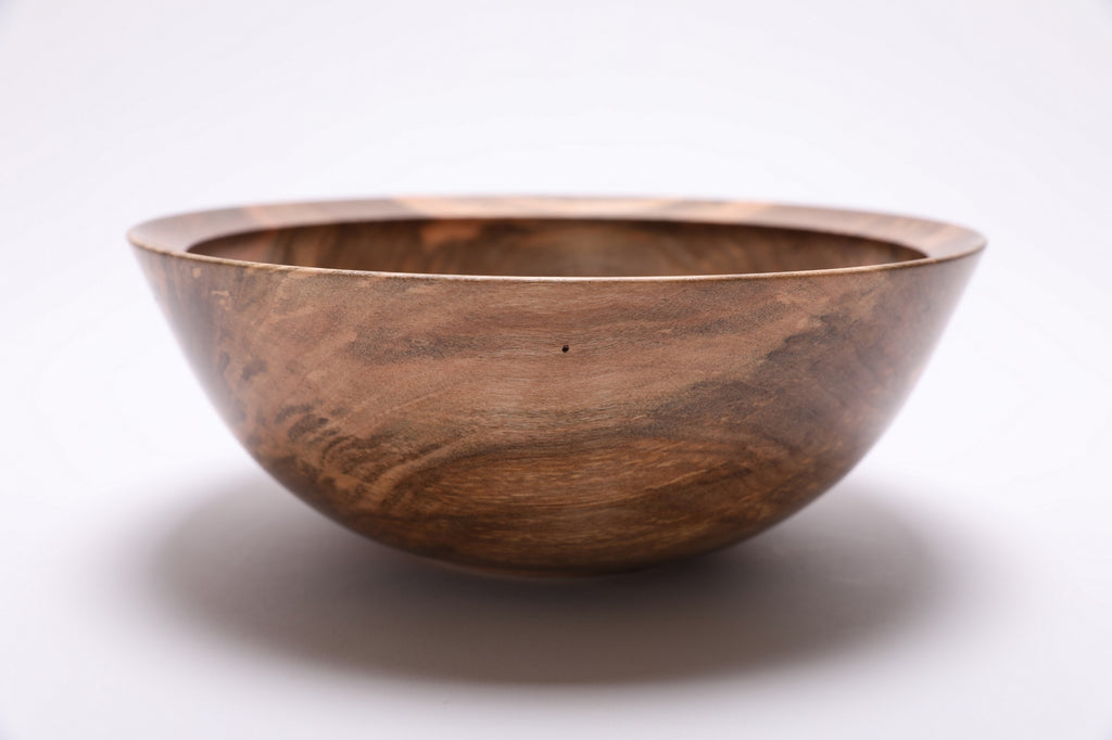 #2697 Spalted Ambrosia Maple Wooden Bowl  (9 1/2" x 3 5/8")