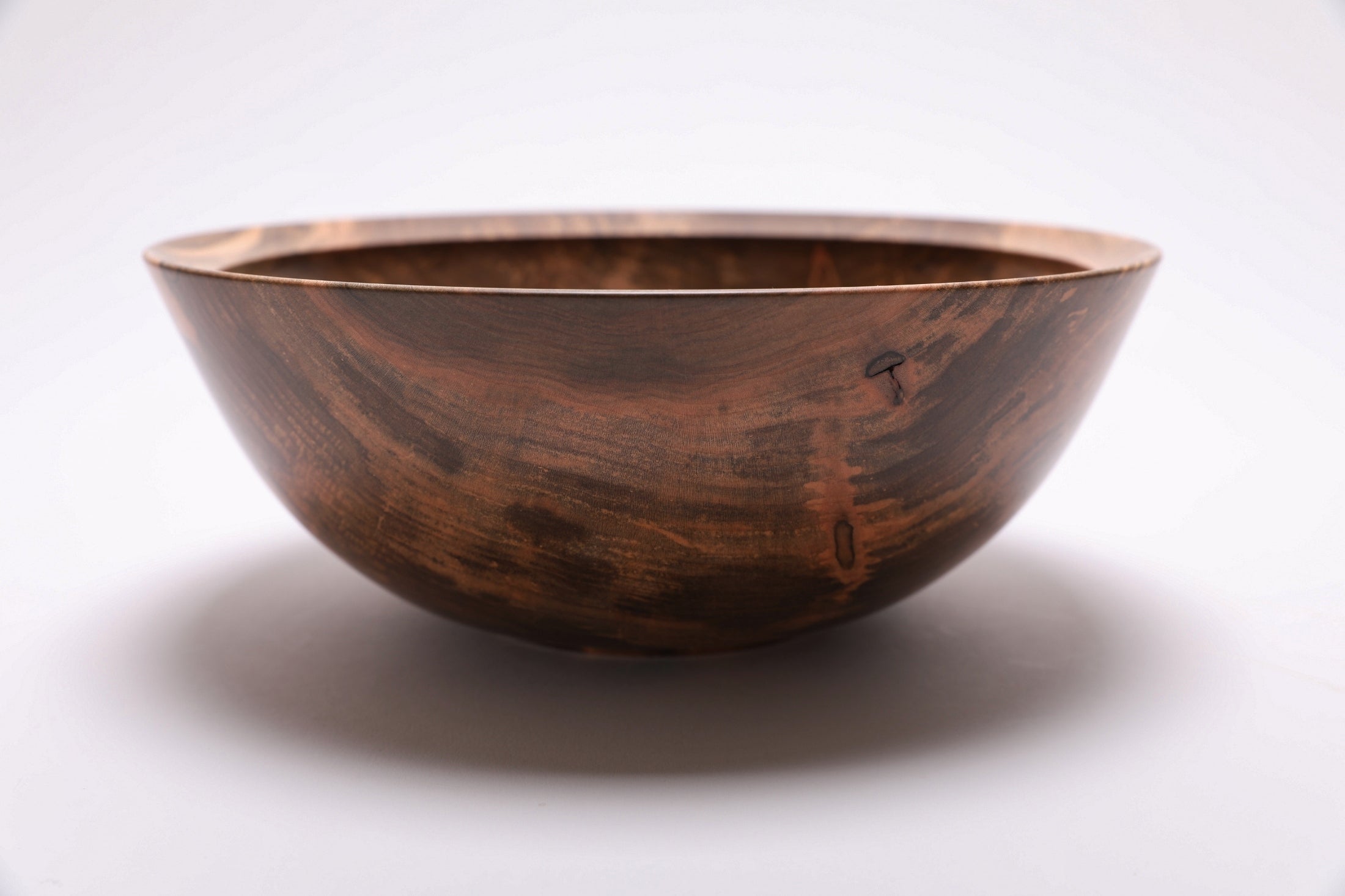 #2697 Spalted Ambrosia Maple Wooden Bowl  (9 1/2" x 3 5/8")