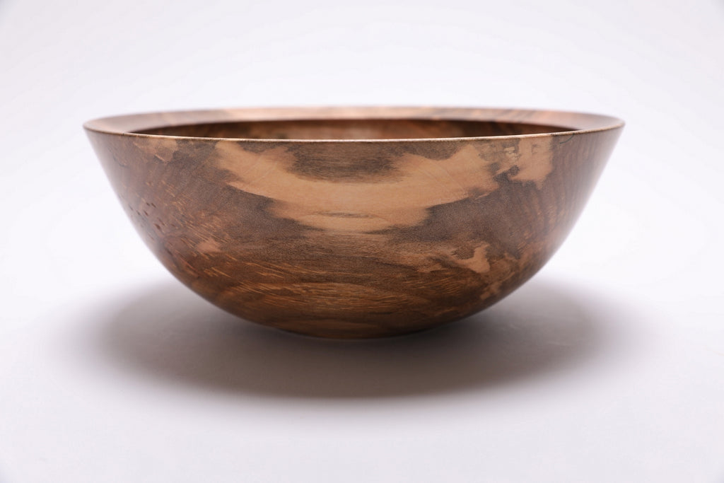 #2697 Spalted Ambrosia Maple Wooden Bowl  (9 1/2" x 3 5/8")