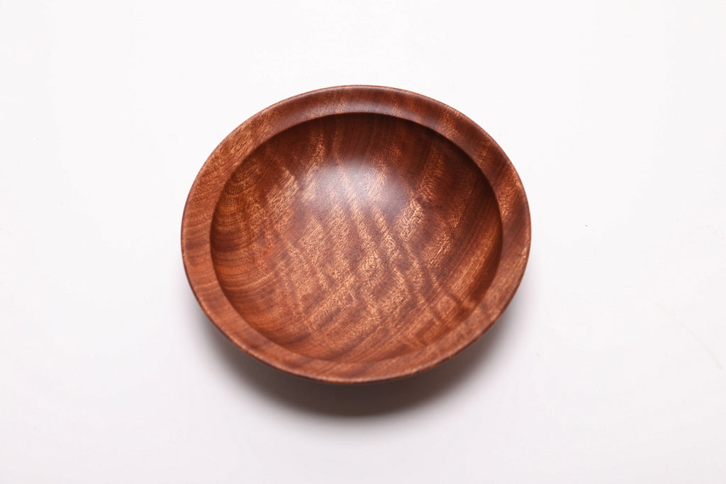 #2701 Quilted Ribbon Sapele Wooden Bowl  (5 1/2" x 1 3/8")