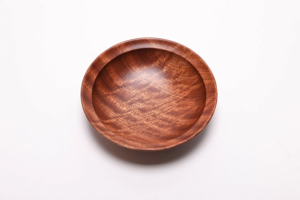 #2701 Quilted Ribbon Sapele Wooden Bowl  (5 1/2" x 1 3/8")