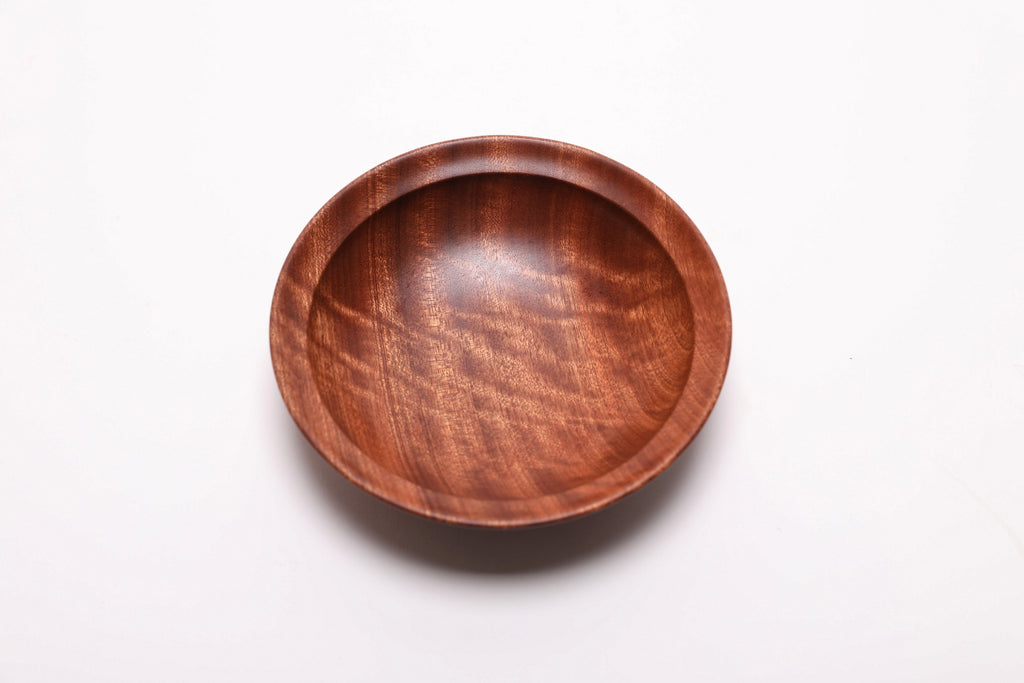 #2701 Quilted Ribbon Sapele Wooden Bowl  (5 1/2" x 1 3/8")