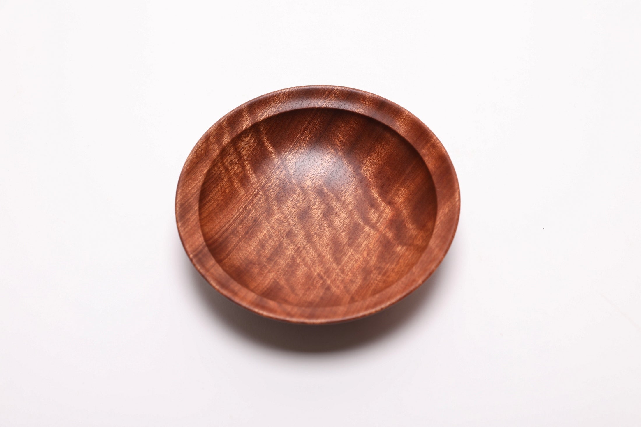 #2701 Quilted Ribbon Sapele Wooden Bowl  (5 1/2" x 1 3/8")