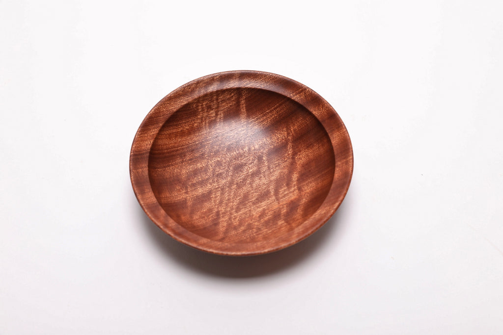 #2701 Quilted Ribbon Sapele Wooden Bowl  (5 1/2" x 1 3/8")
