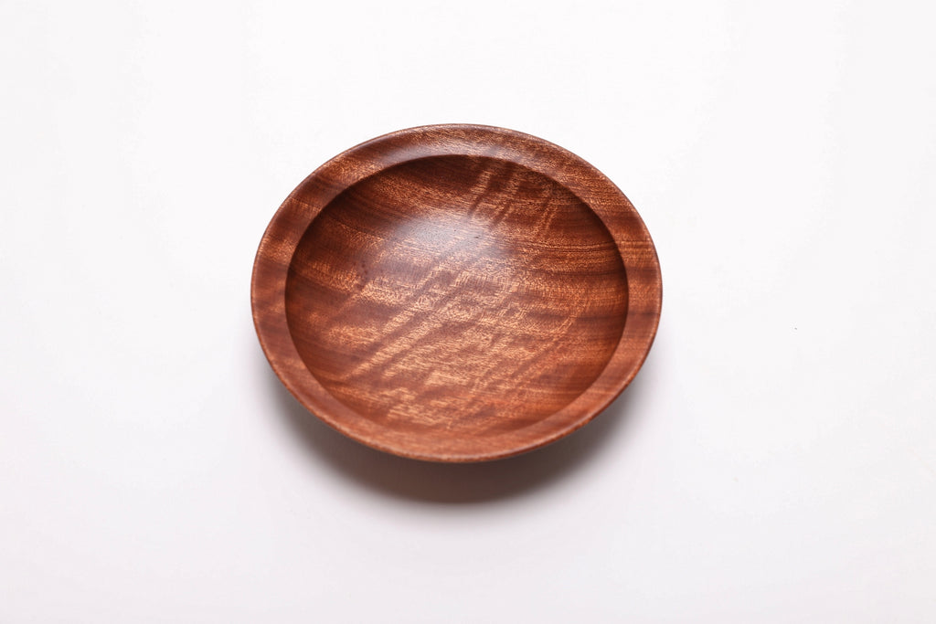 #2701 Quilted Ribbon Sapele Wooden Bowl  (5 1/2" x 1 3/8")