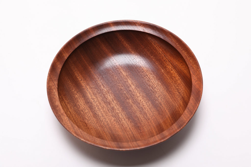 #2704 Ribbon Sapele Wooden Bowl  (7 3/4" x 2")