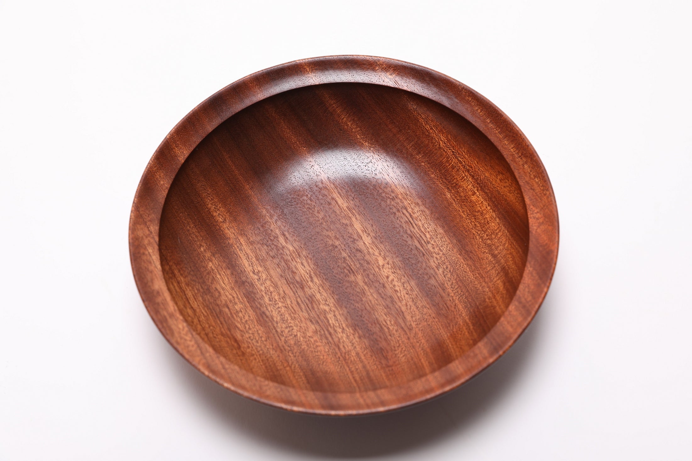 #2704 Ribbon Sapele Wooden Bowl  (7 3/4" x 2")