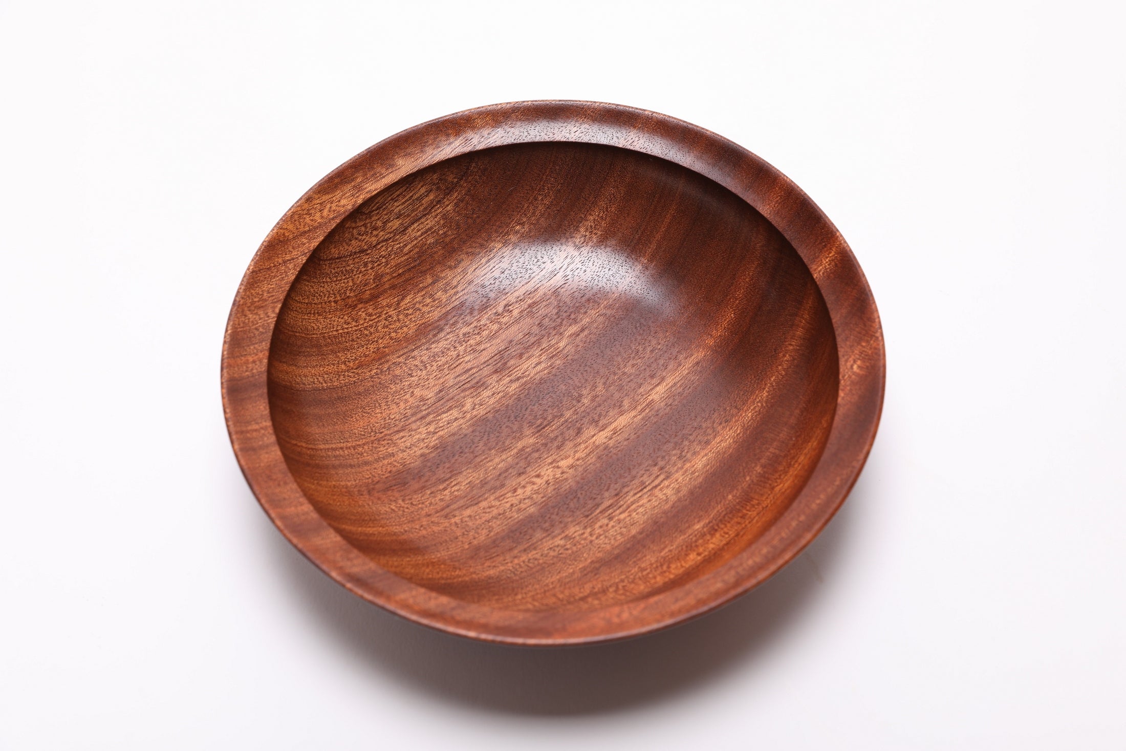 #2704 Ribbon Sapele Wooden Bowl  (7 3/4" x 2")