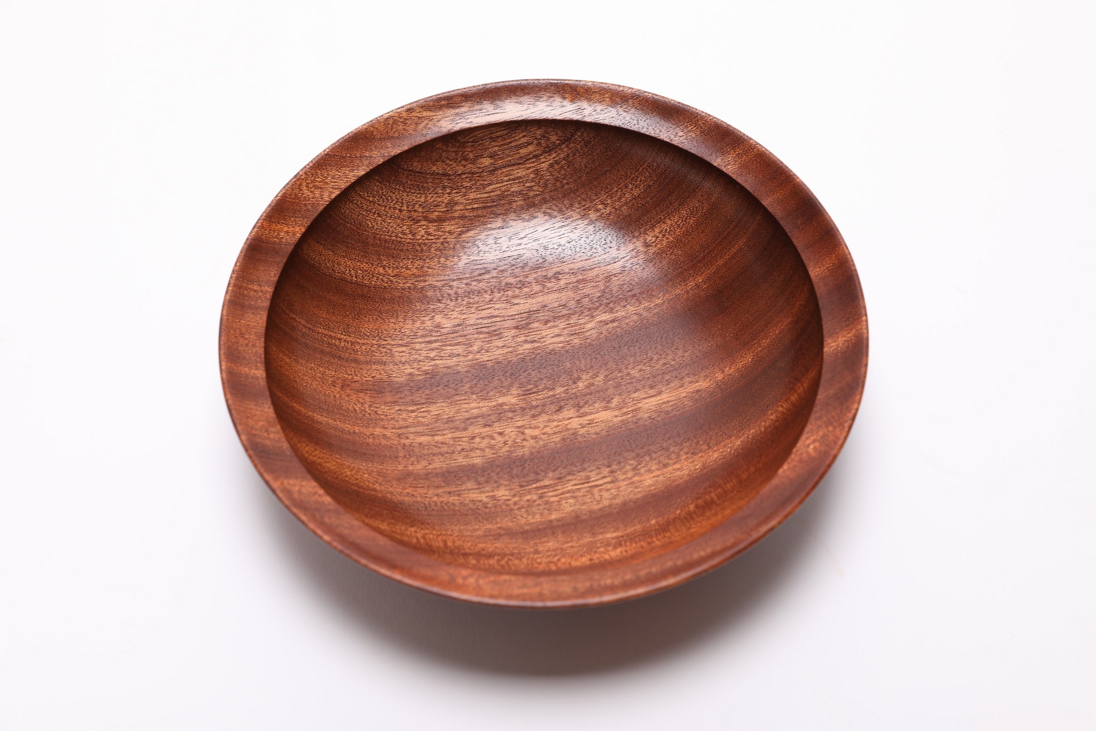 #2704 Ribbon Sapele Wooden Bowl  (7 3/4" x 2")
