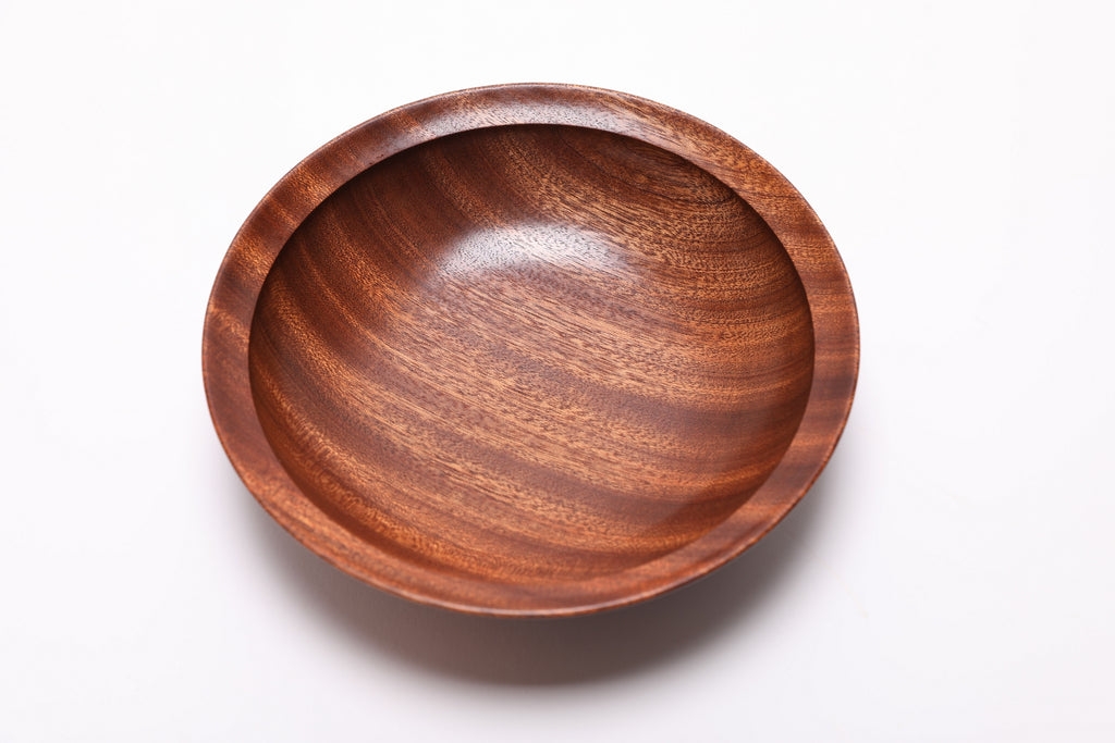#2704 Ribbon Sapele Wooden Bowl  (7 3/4" x 2")