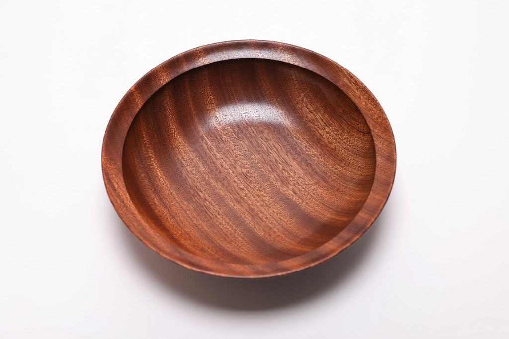 #2704 Ribbon Sapele Wooden Bowl  (7 3/4" x 2")