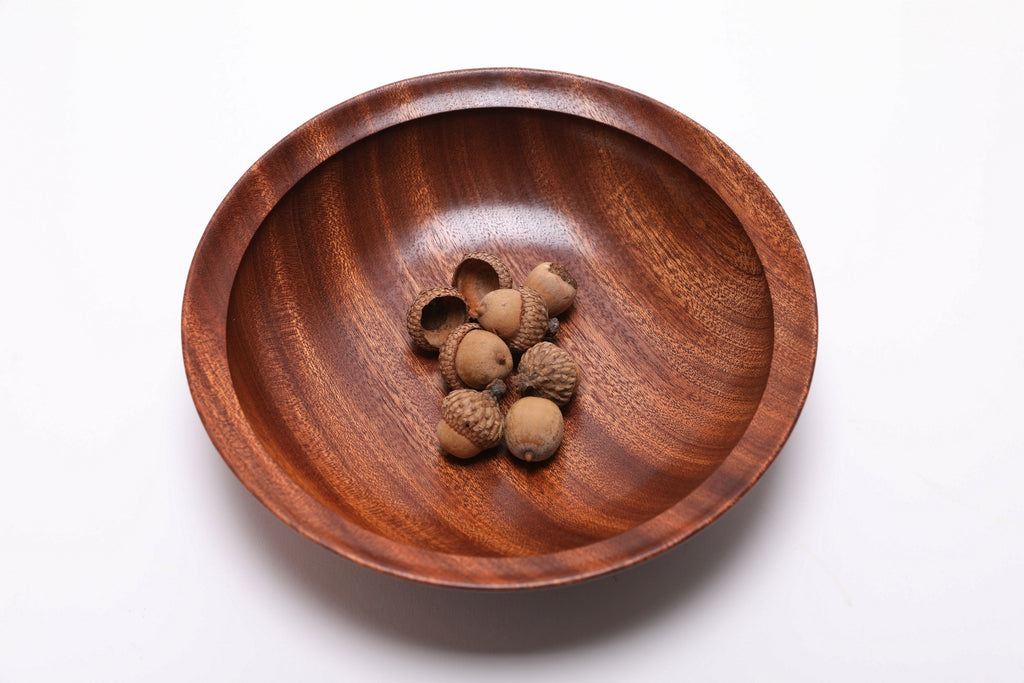 #2704 Ribbon Sapele Wooden Bowl  (7 3/4" x 2")