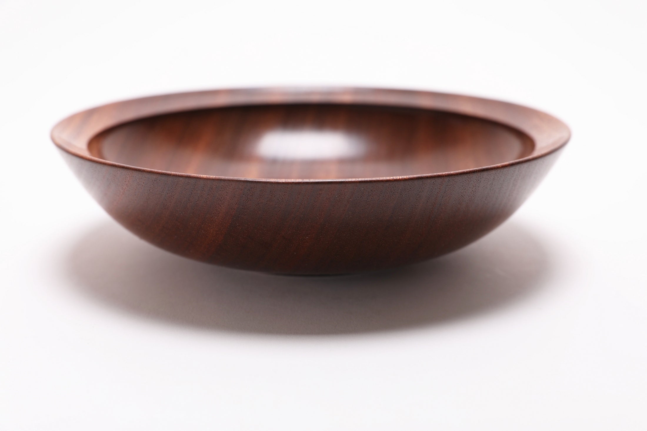 #2704 Ribbon Sapele Wooden Bowl  (7 3/4" x 2")