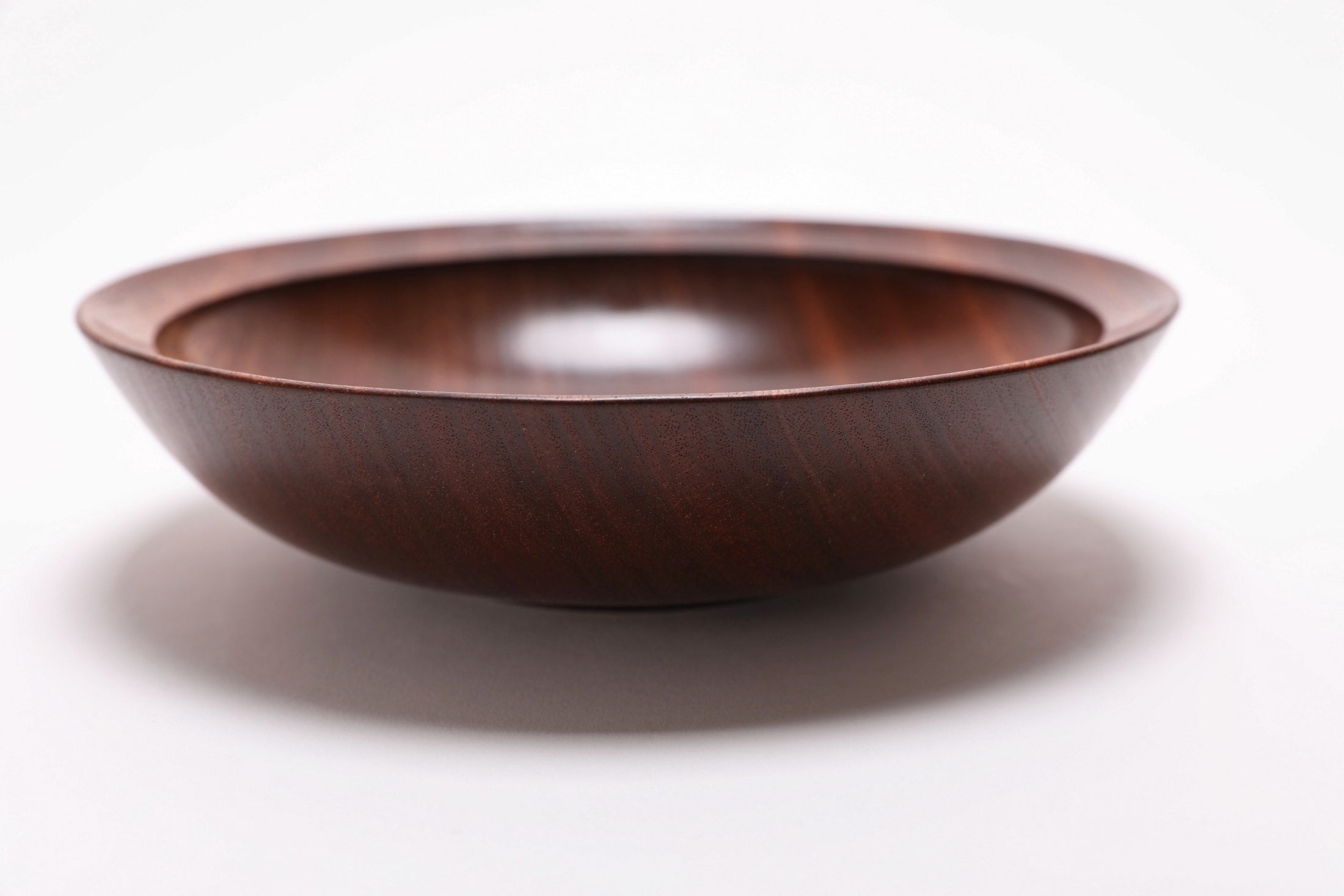 #2704 Ribbon Sapele Wooden Bowl  (7 3/4" x 2")
