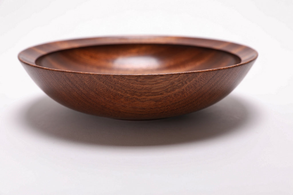 #2704 Ribbon Sapele Wooden Bowl  (7 3/4" x 2")