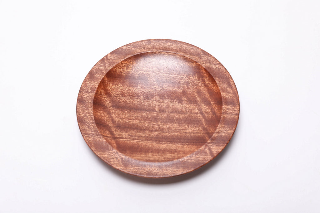 #2702 Quilted Ribbon Sapele Wooden Ring Dish  (5 1/4" x 5/8")